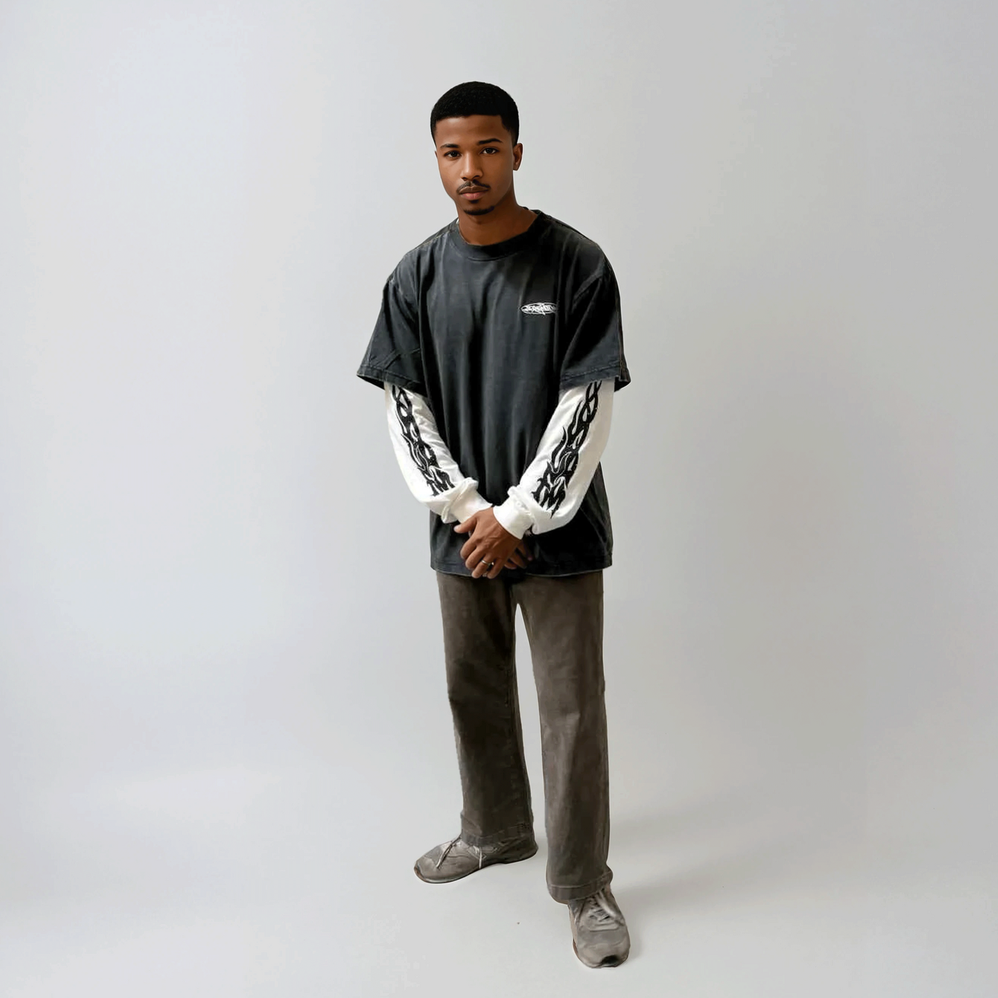 Vintage Black Combo Tee