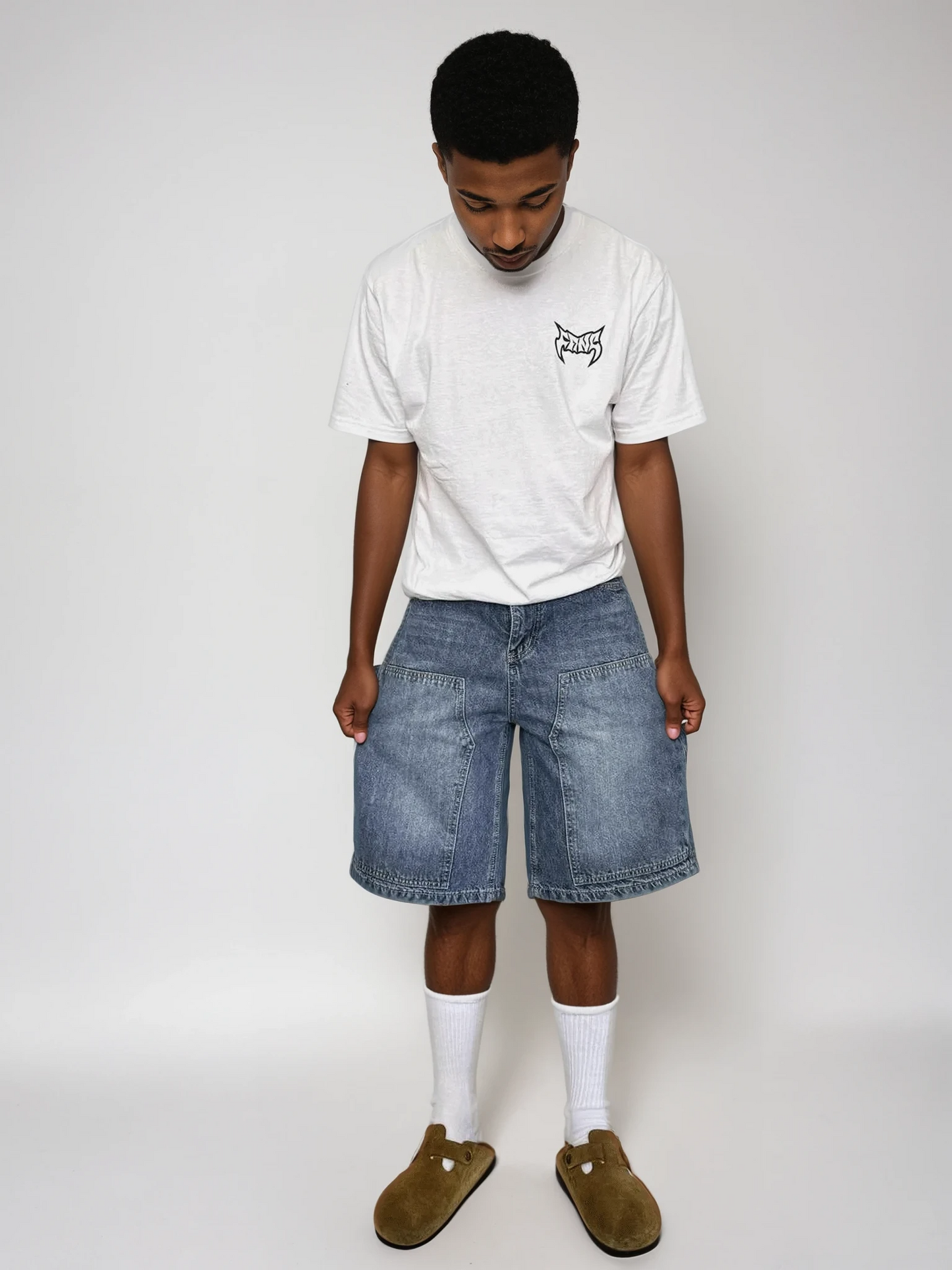 Baggy Carpenter Jorts - True Blue