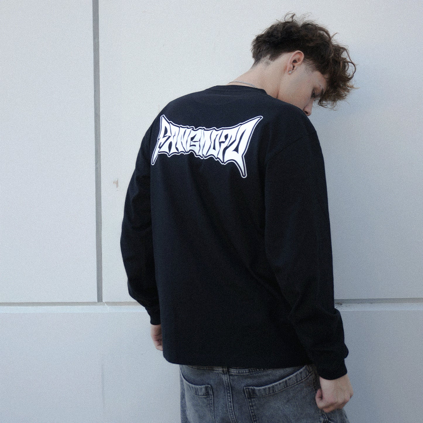 Long Sleeve Black - Boxy Heavyweight Shirt by FANGMOTO™