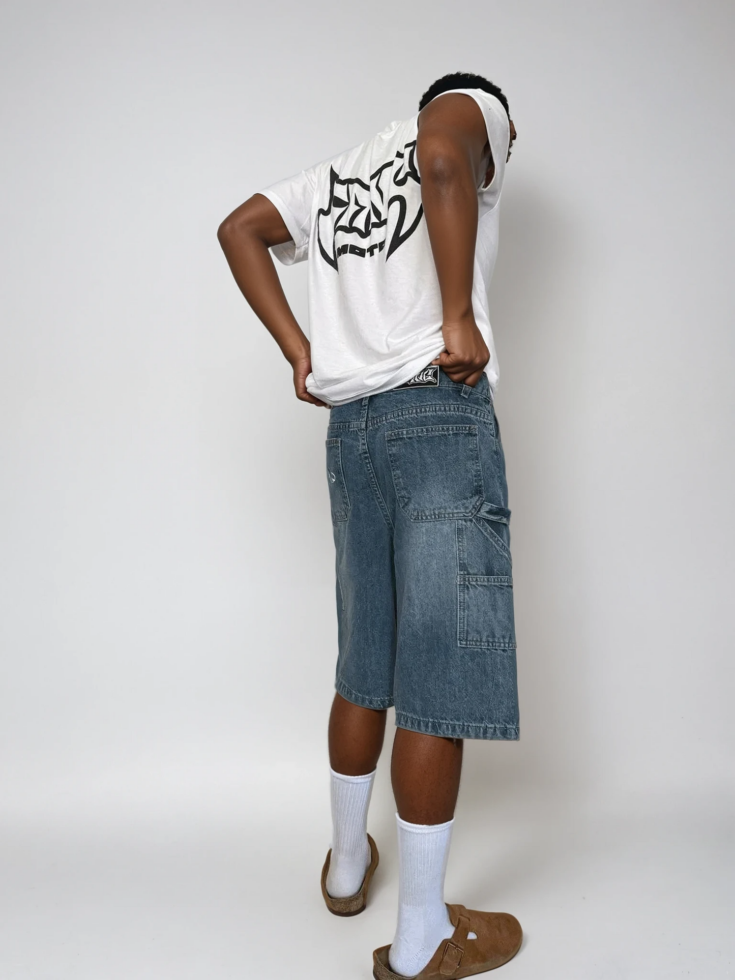 Baggy Carpenter Jorts - True Blue