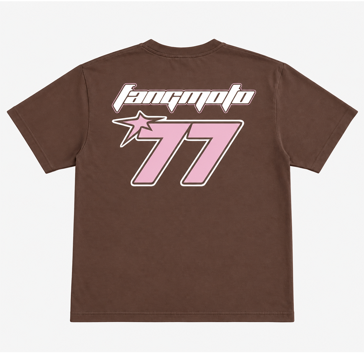 Brown Trackstar 77 Heavyweight Cropped Tee