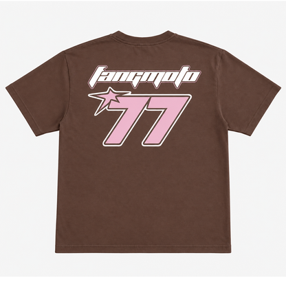 Brown Trackstar 77 Heavyweight Cropped Tee