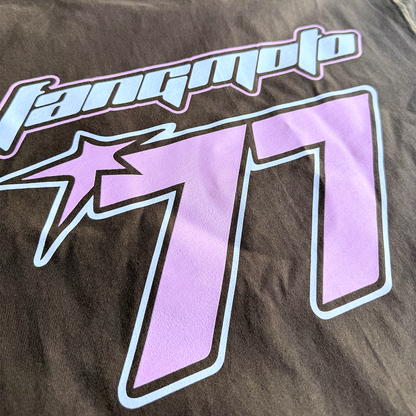 Brown Trackstar 77 Heavyweight Cropped Tee