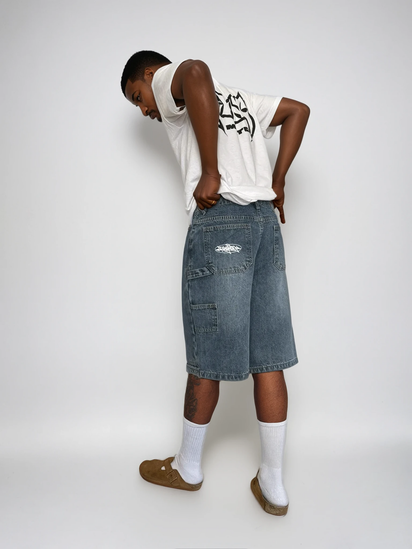 Baggy Carpenter Jorts - True Blue