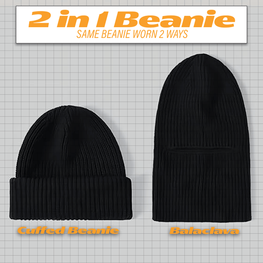 2 in 1 Balaclava Riding Beanie