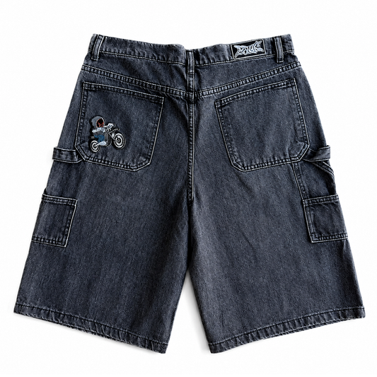 Baggy Carpenter Jorts - Faded Black