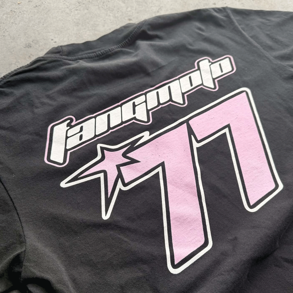 Trackstar 77 Cropped Boxy Tee by FANGMOTO™