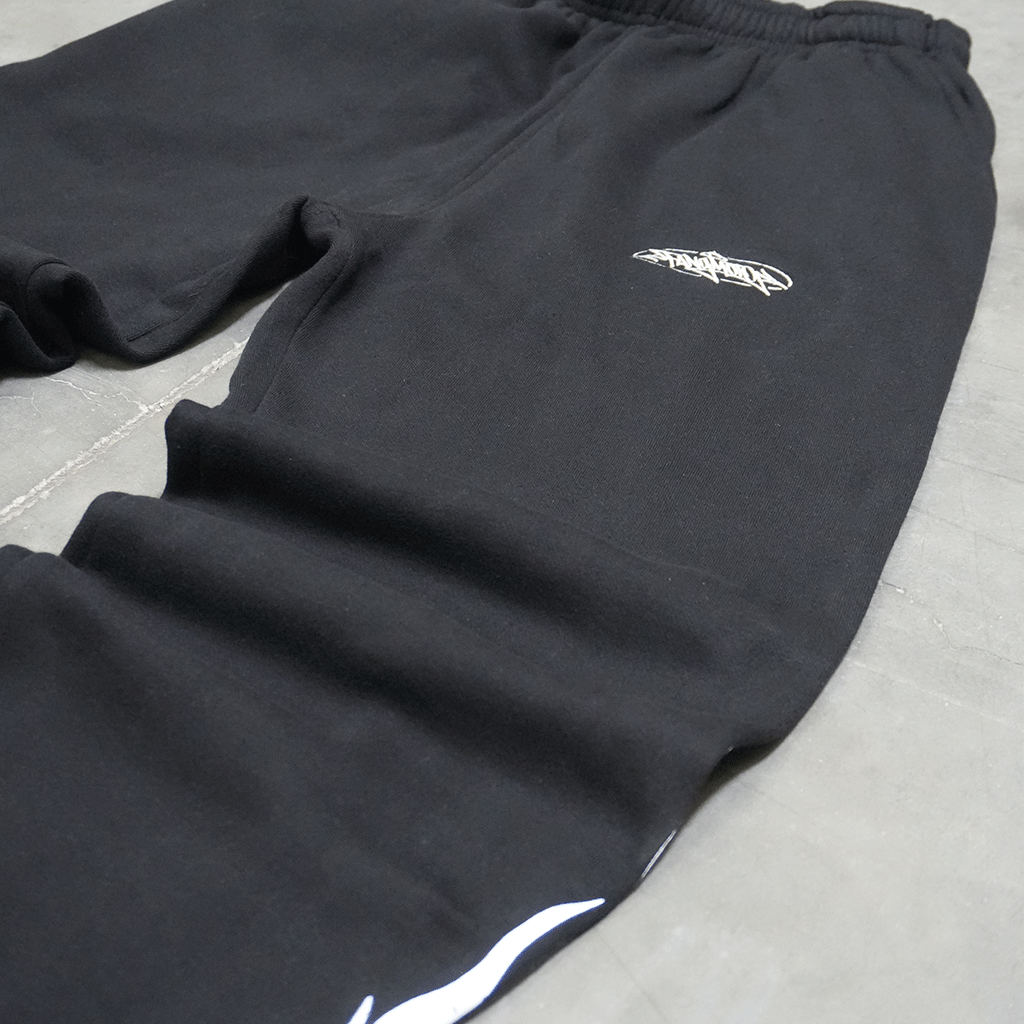 Black Baggy Wide Leg Heavyweight Sweatpants