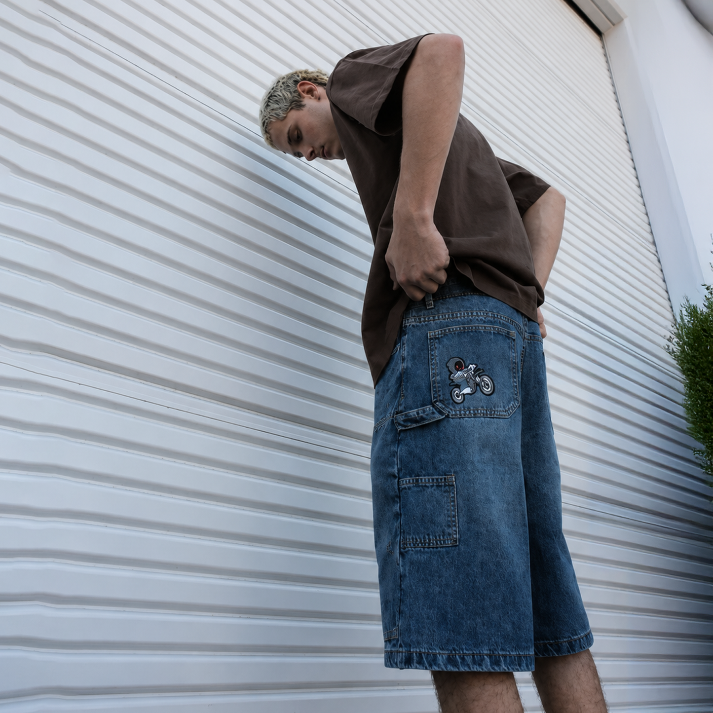 Baggy Carpenter Jorts - True Blue