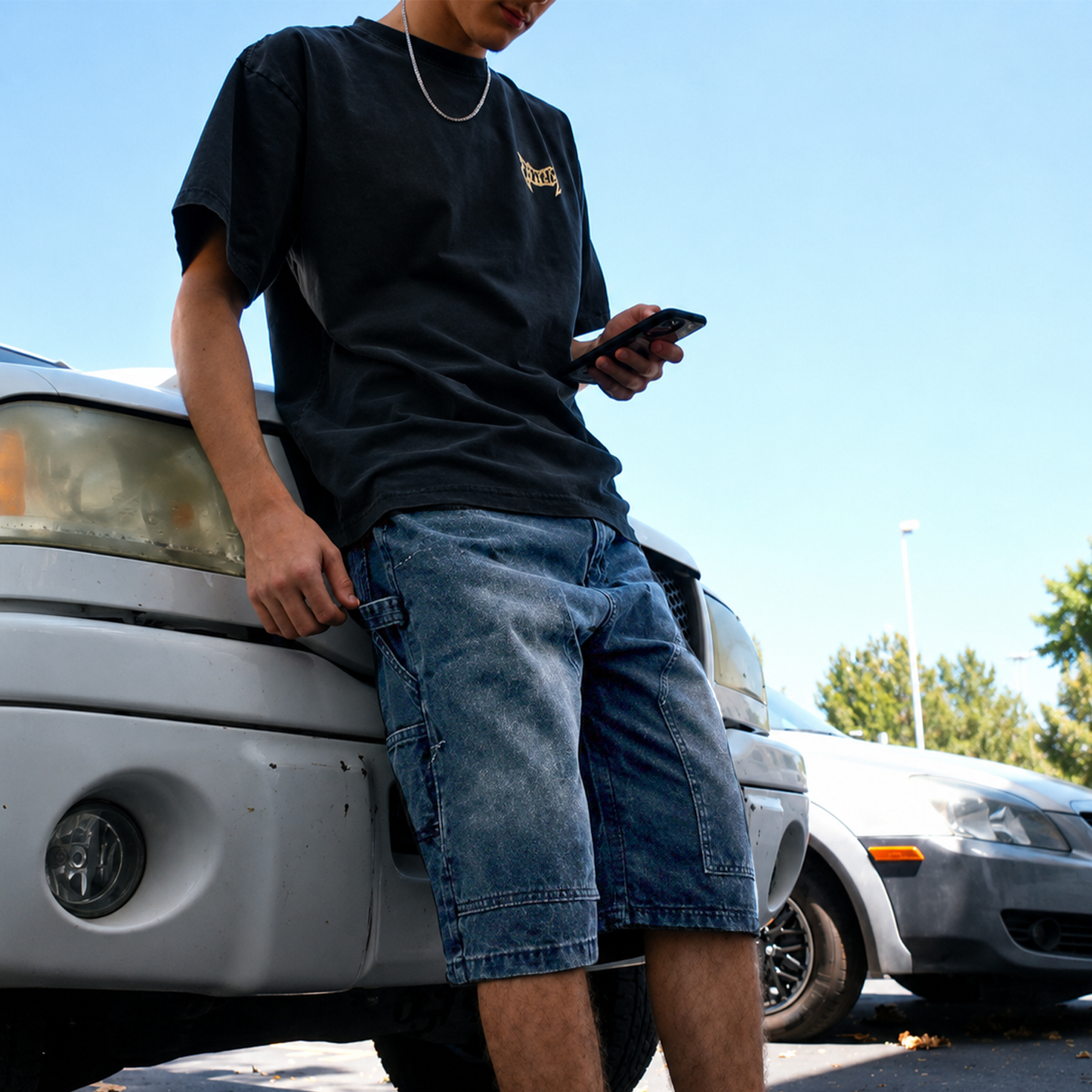 Baggy Carpenter Jorts - True Blue
