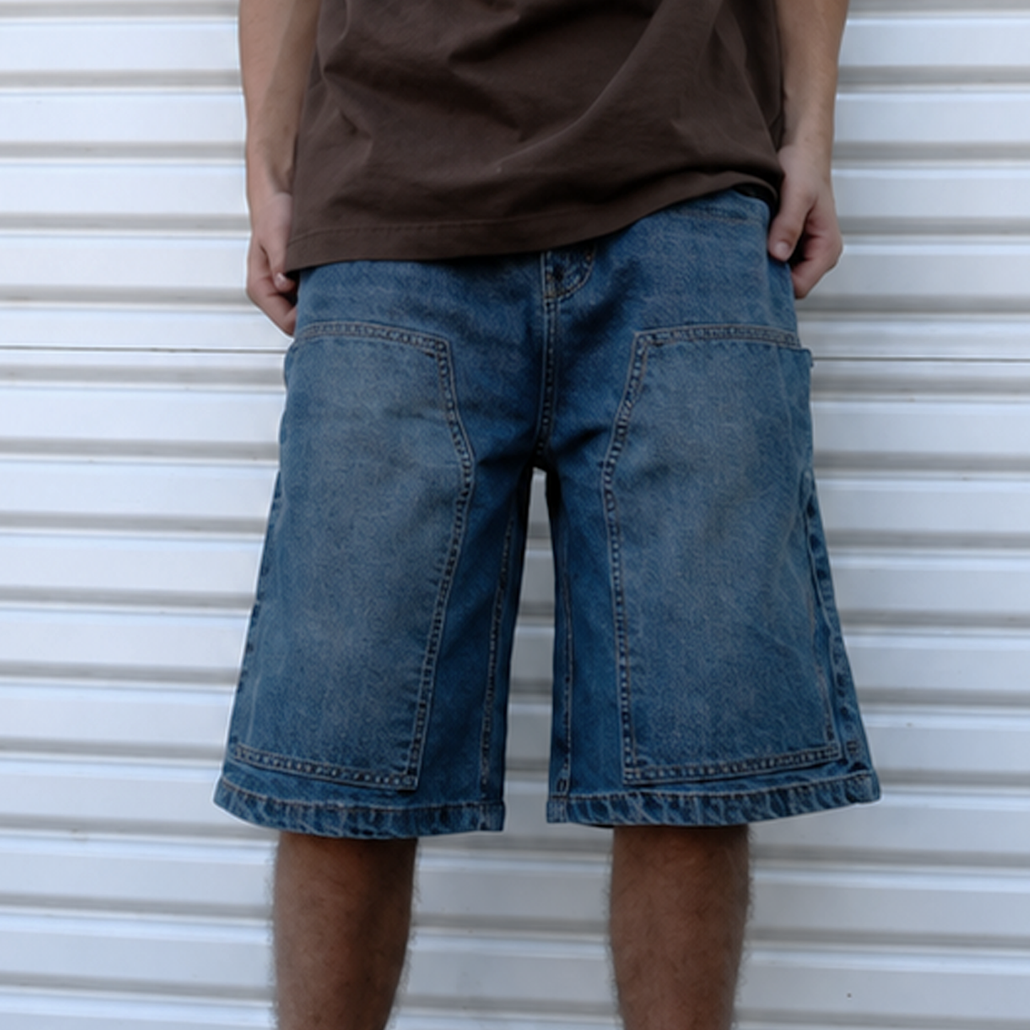 Baggy Carpenter Jorts - True Blue
