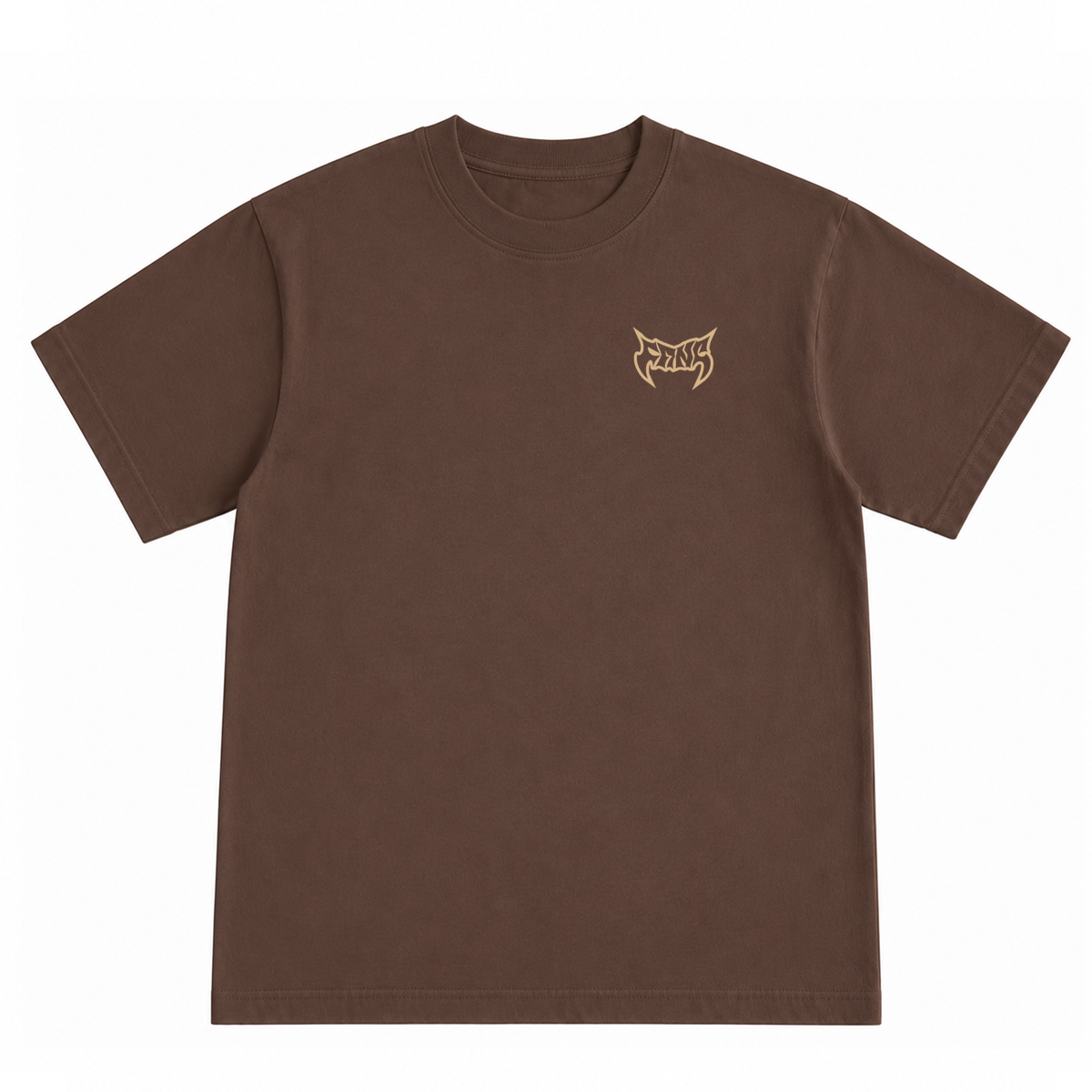 Brown Boxy Heavyweight Tee by FANGMOTO™