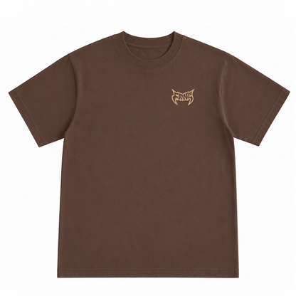 Brown Boxy Heavyweight Tee by FANGMOTO™