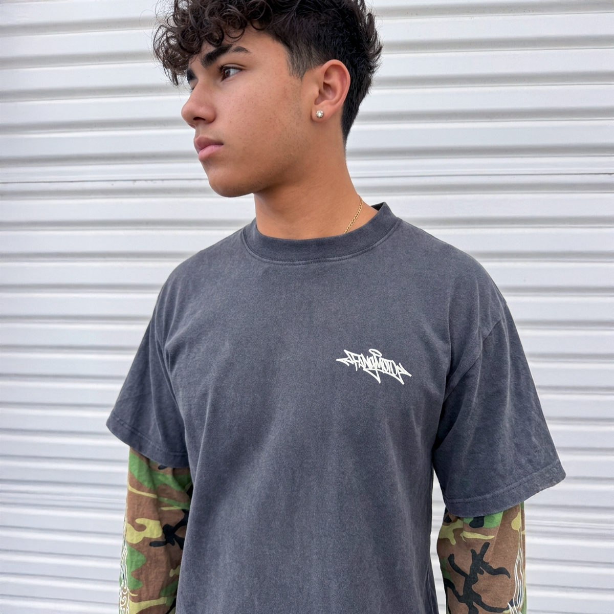 Army Camo Ksu Long Sleeve Combo Tee