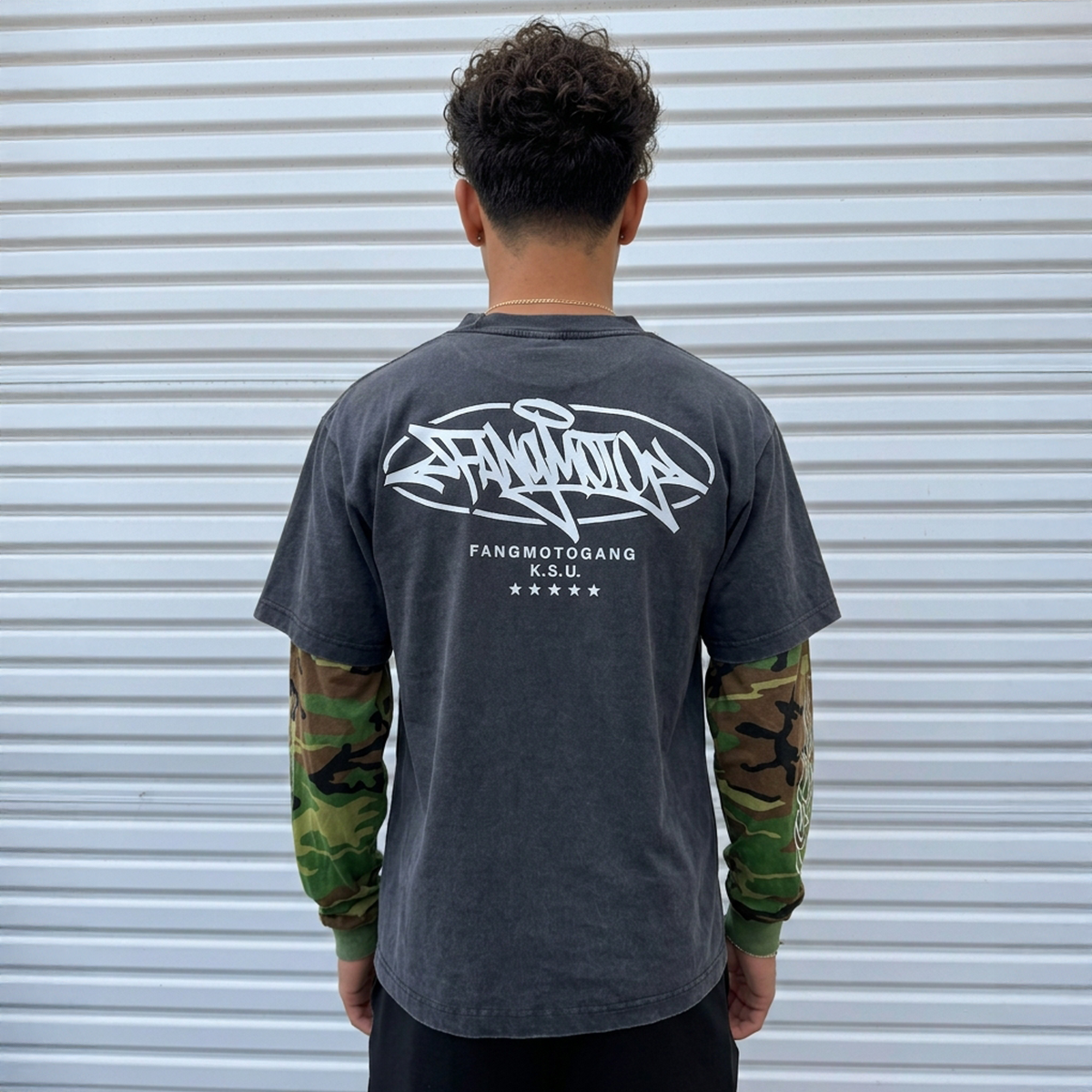 Army Camo Ksu Long Sleeve Combo Tee