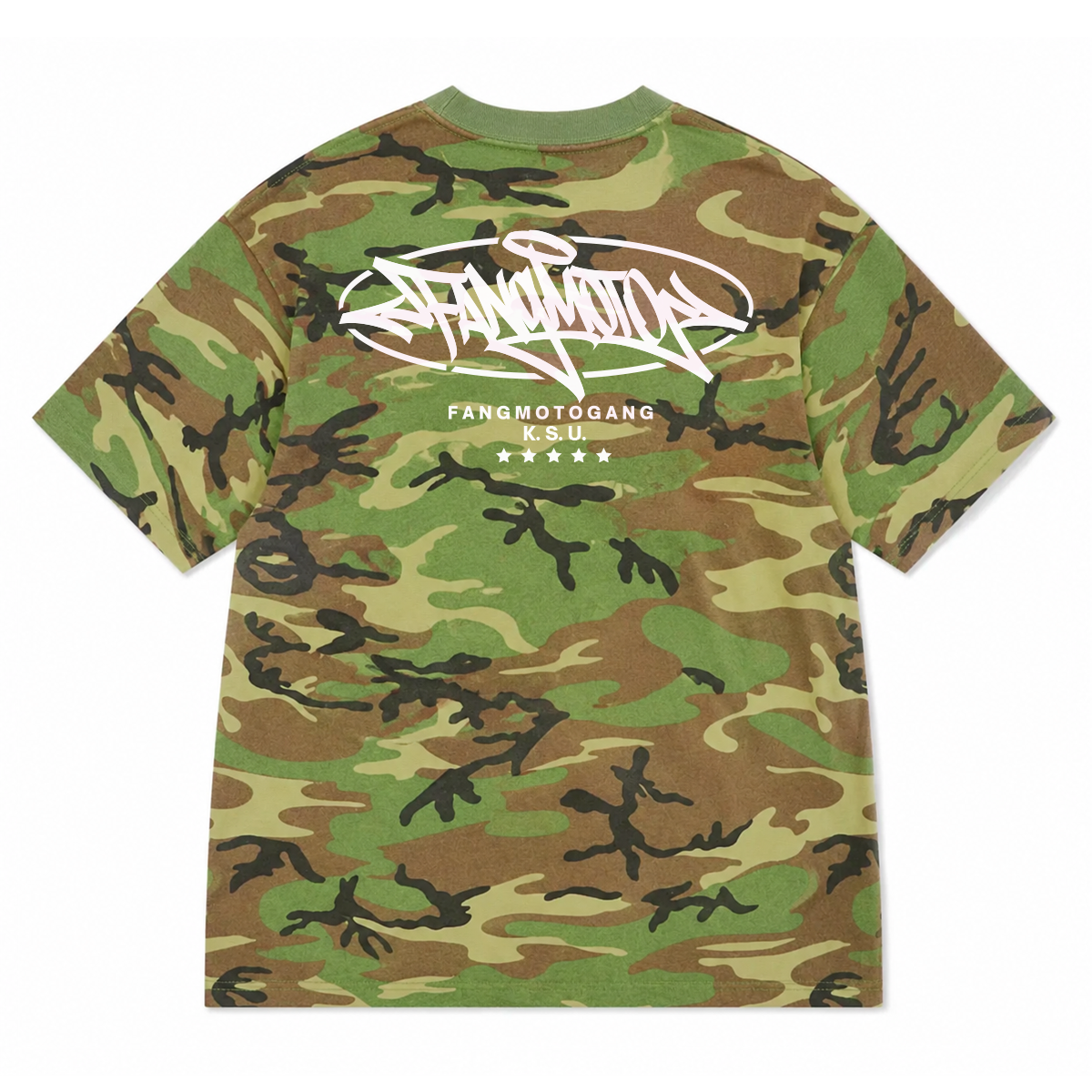 Army Camo Ksu Heavyweight Tee by FANGMOTO™