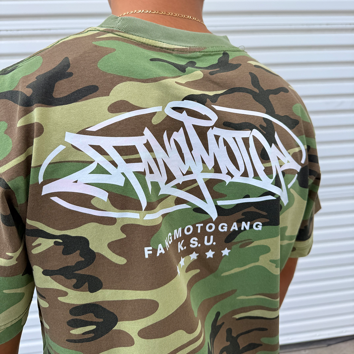 Army Camo Ksu Heavyweight Tee by FANGMOTO™