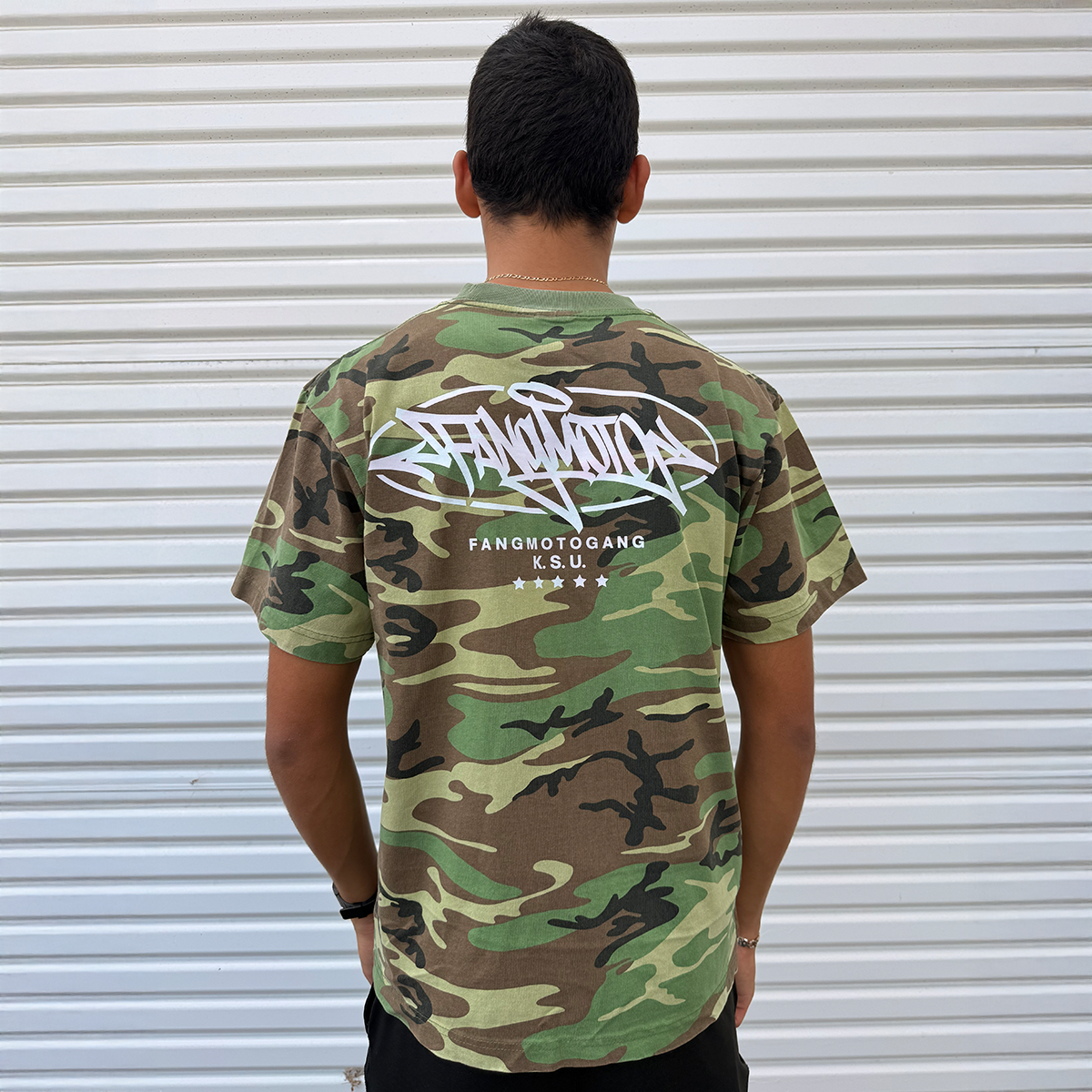 Army Camo Ksu Heavyweight Tee by FANGMOTO™