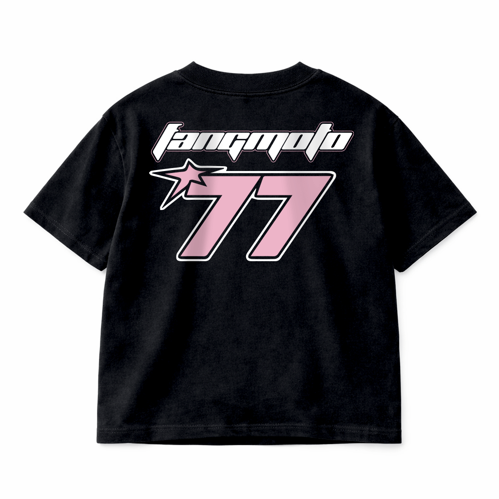 Trackstar 77 Cropped Boxy Tee by FANGMOTO™