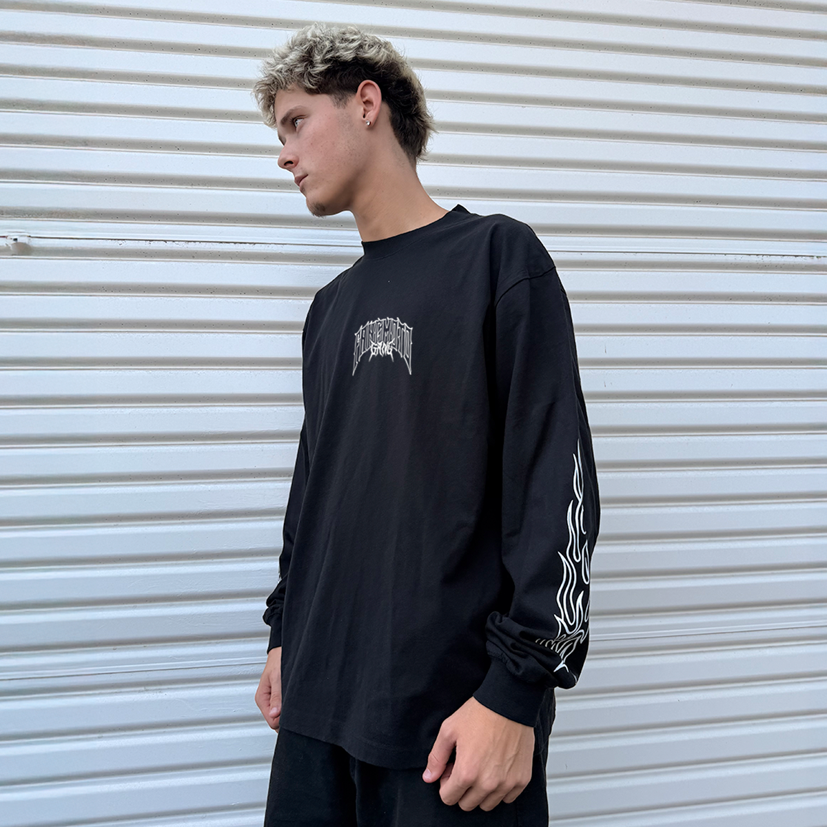 Chopper Long Sleeve Heavyweight Black Shirt