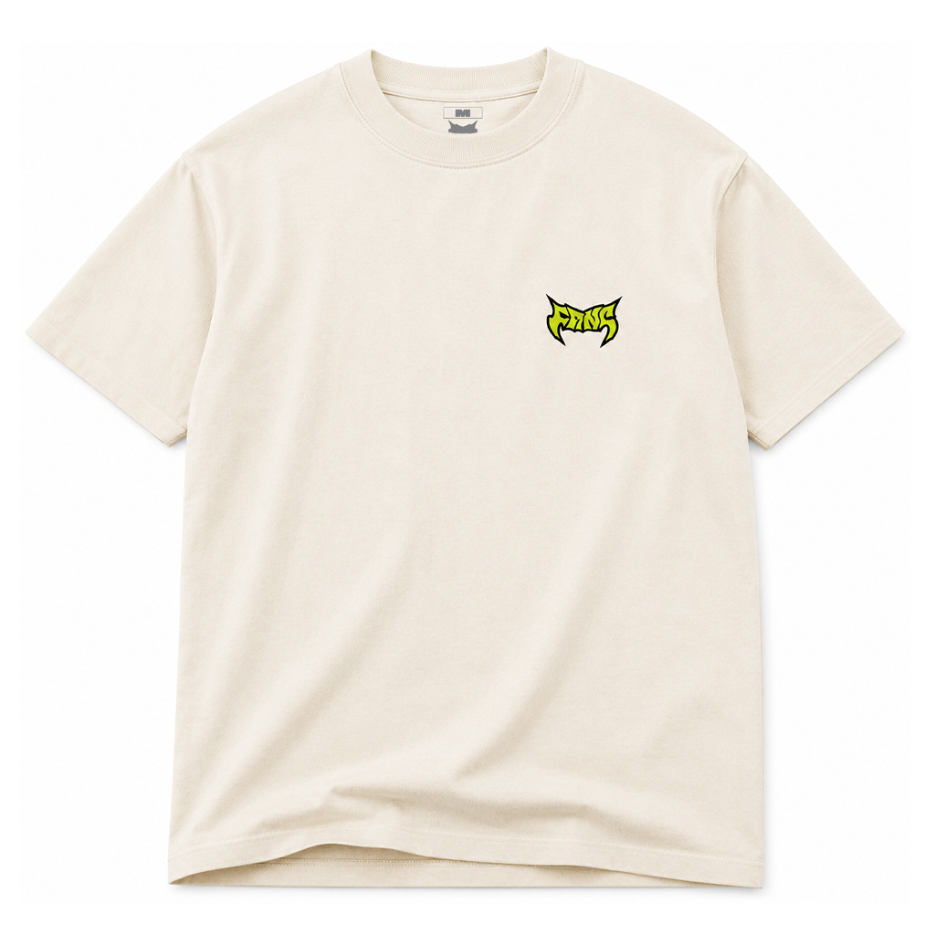 Slimed Green Off White - Boxy Heavyweight  Shirt by FANGMOTO™