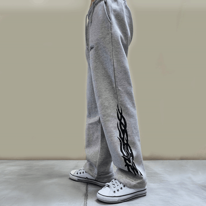 Grey Wide Leg Sweatpants