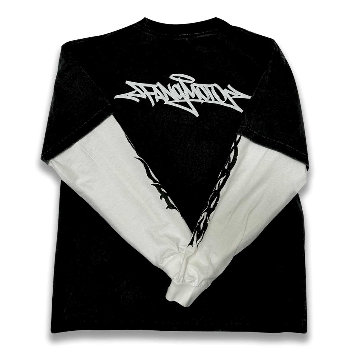 Black Long Sleeve Combo Tee – FANGMOTO