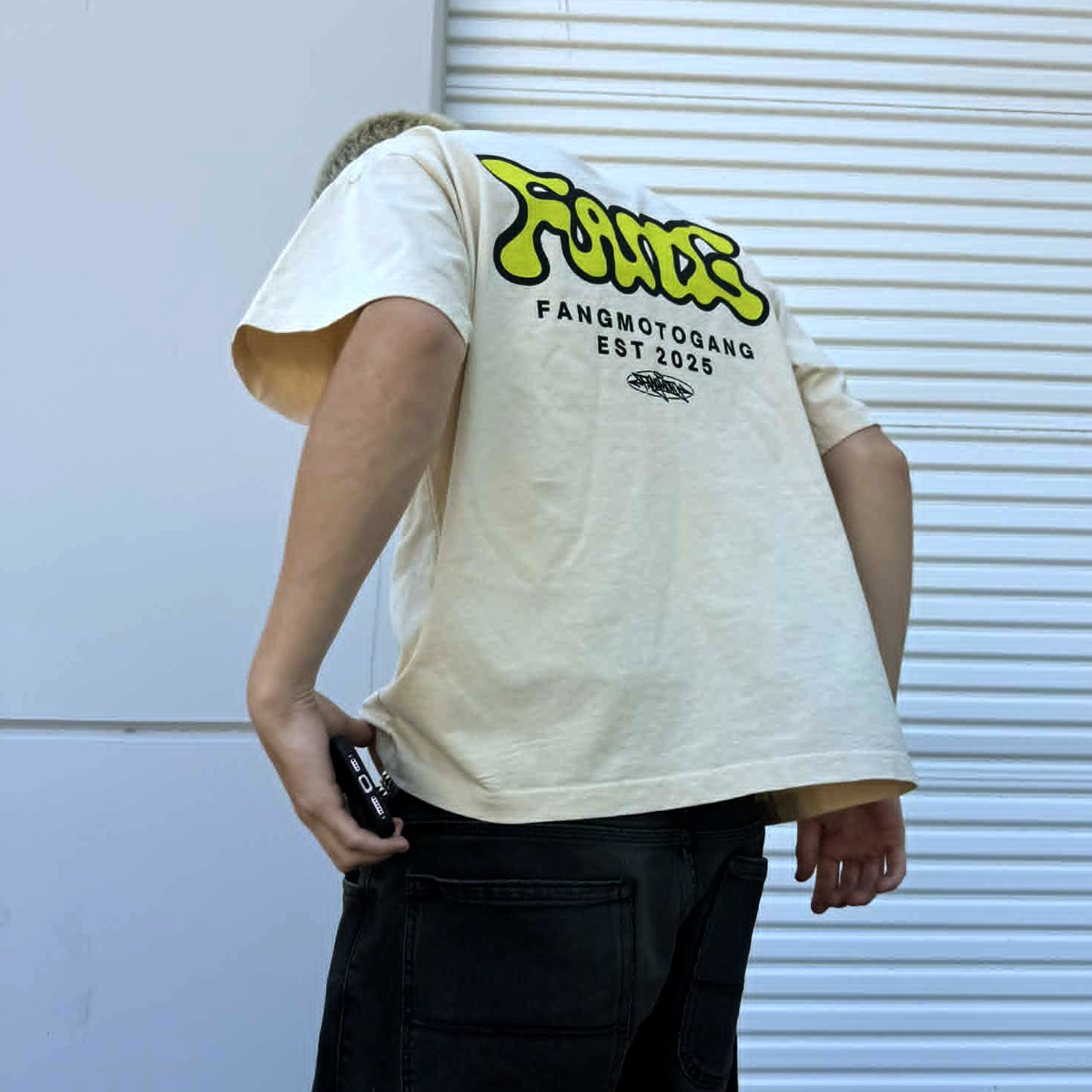 Slimed Green Off White - Boxy Heavyweight  Shirt by FANGMOTO™
