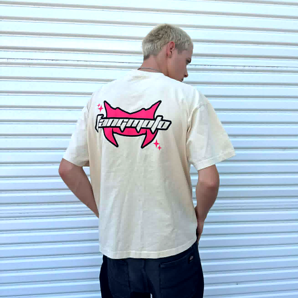 Toxic Pink Off White - Boxy Heavyweight  Shirt by FANGMOTO™