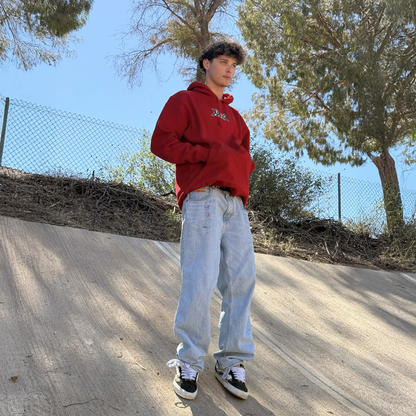 Crimson Red Hoodie by FANGMOTO™