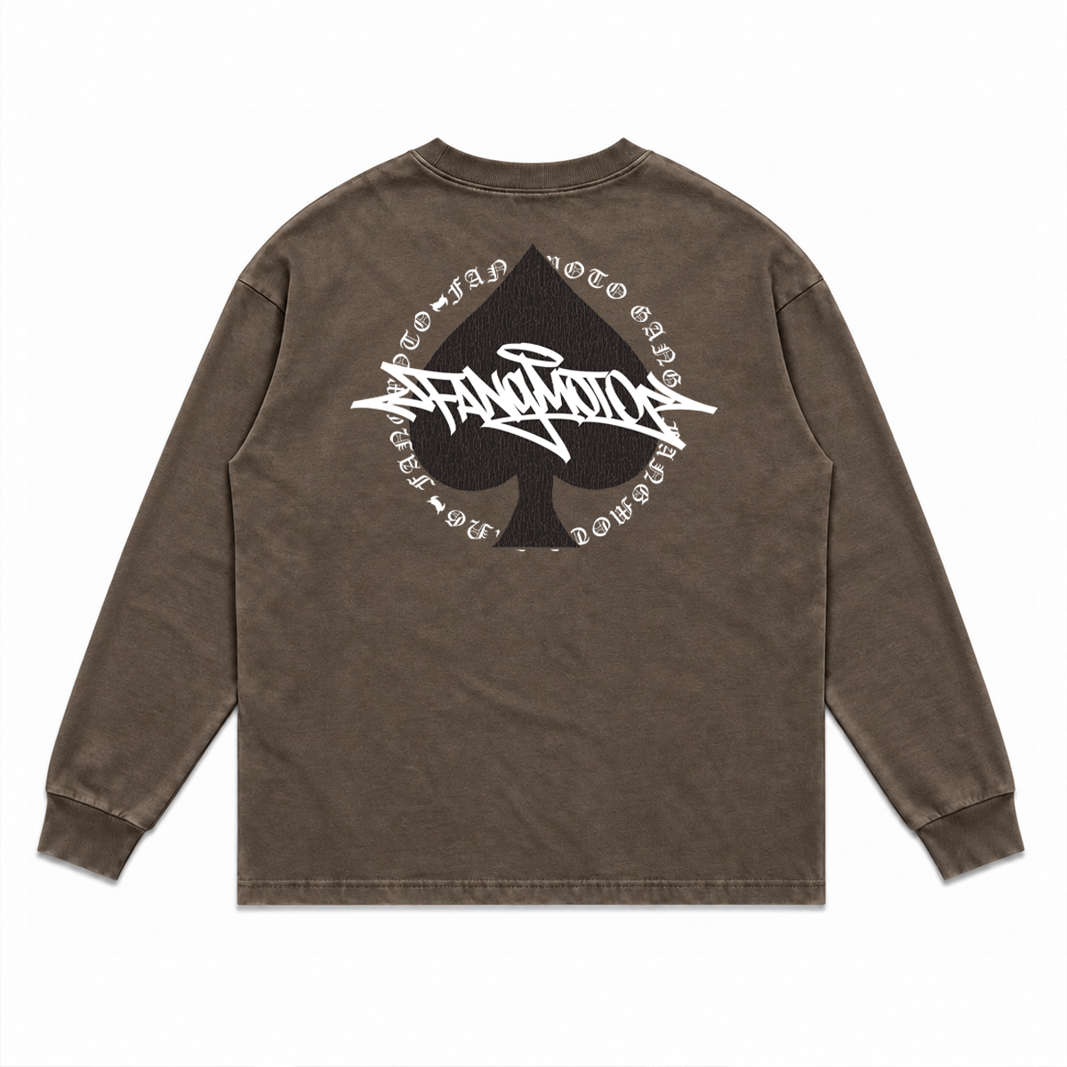 Brown Heavyweight Longsleeve Spade Tee