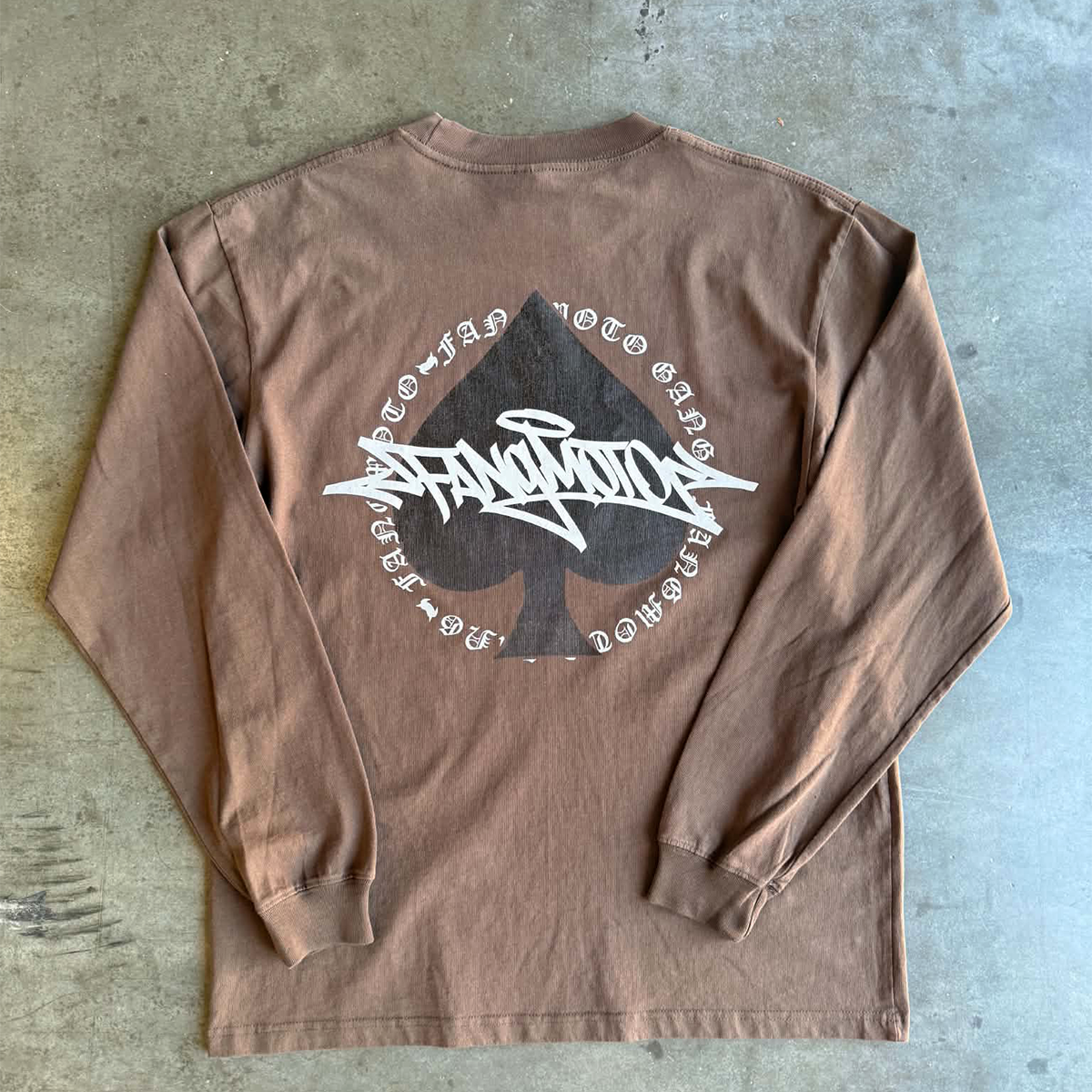 Brown Heavyweight Longsleeve Spade Tee