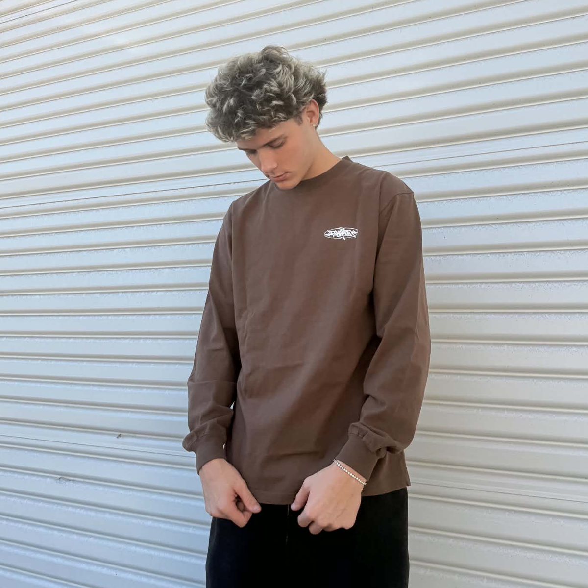Brown Heavyweight Longsleeve Spade Tee