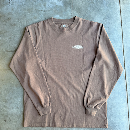Brown Heavyweight Longsleeve Spade Tee