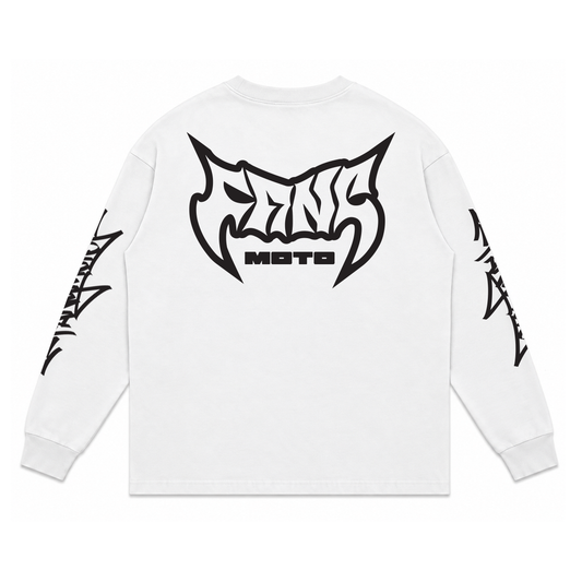 Long Sleeve White - Boxy Heavyweight  Shirt by FANGMOTO™